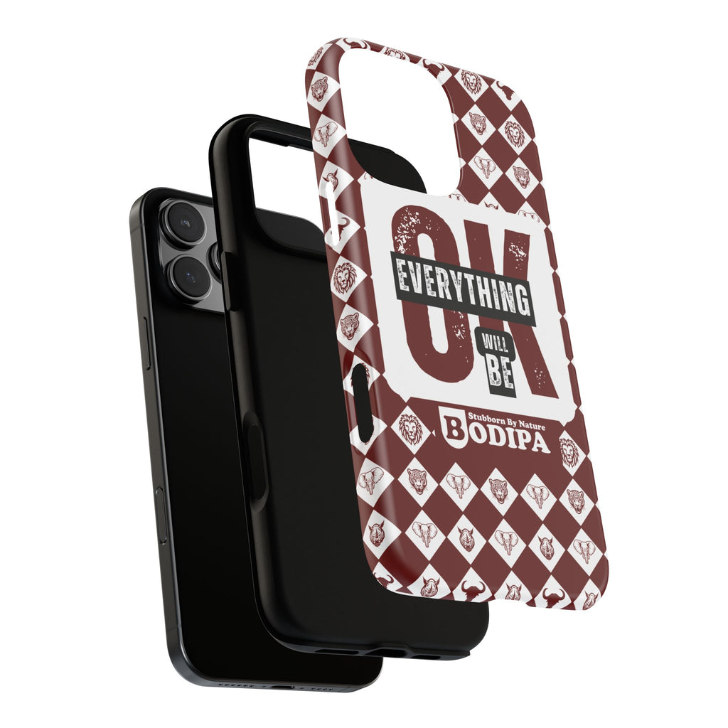 Maroon Everything Will Be OK Phone Case