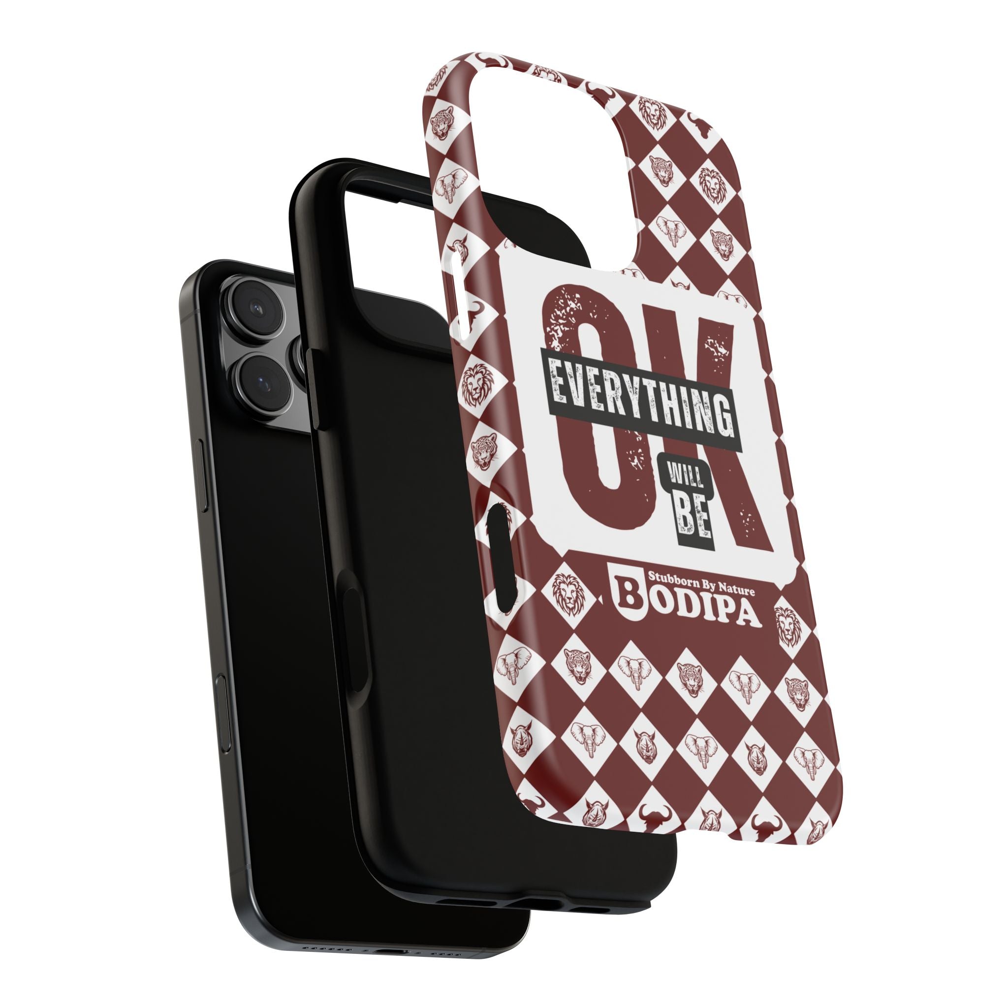 Maroon Everything Will Be OK Phone Case