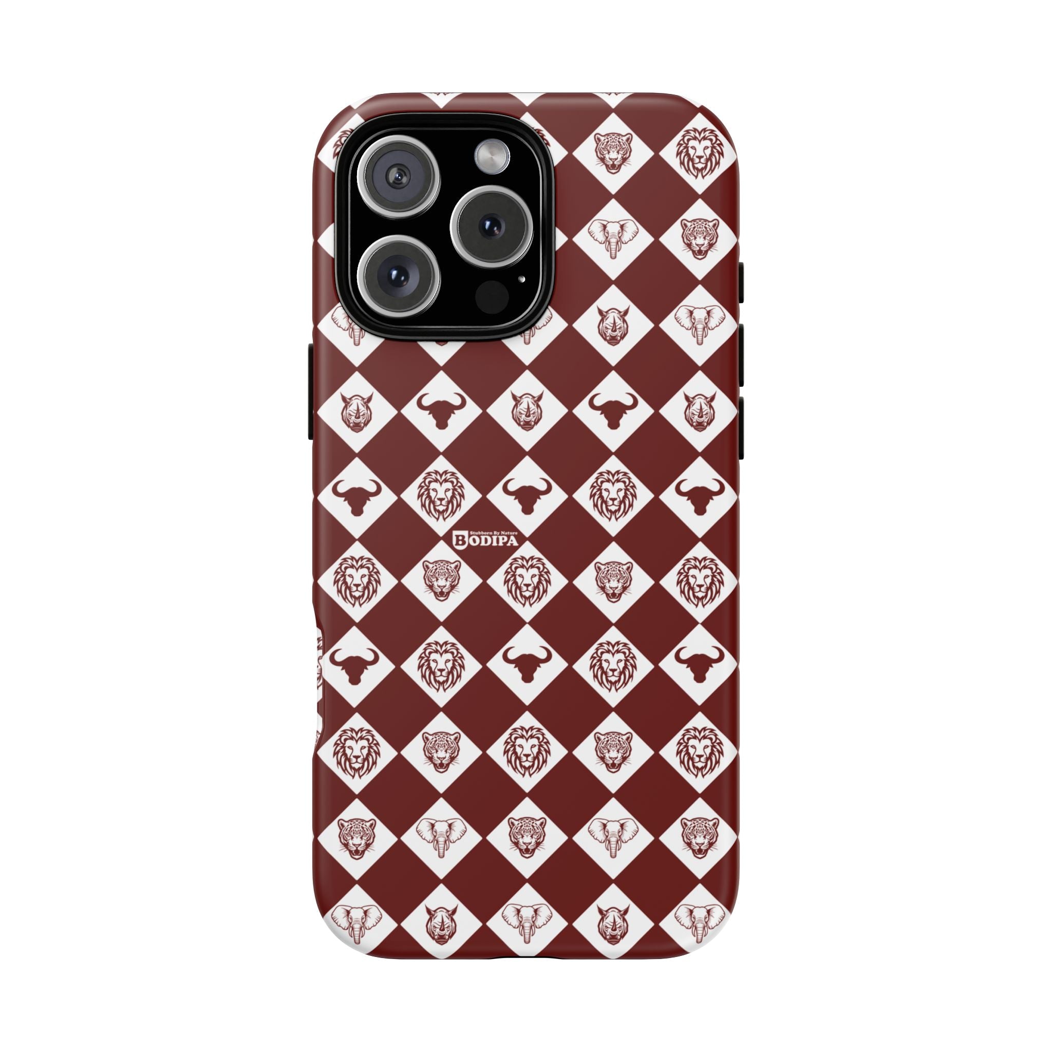 Maroon Pattern Phone Case