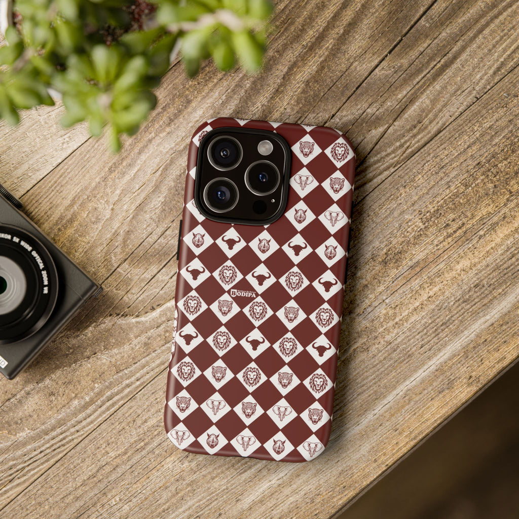 Maroon Pattern Phone Case