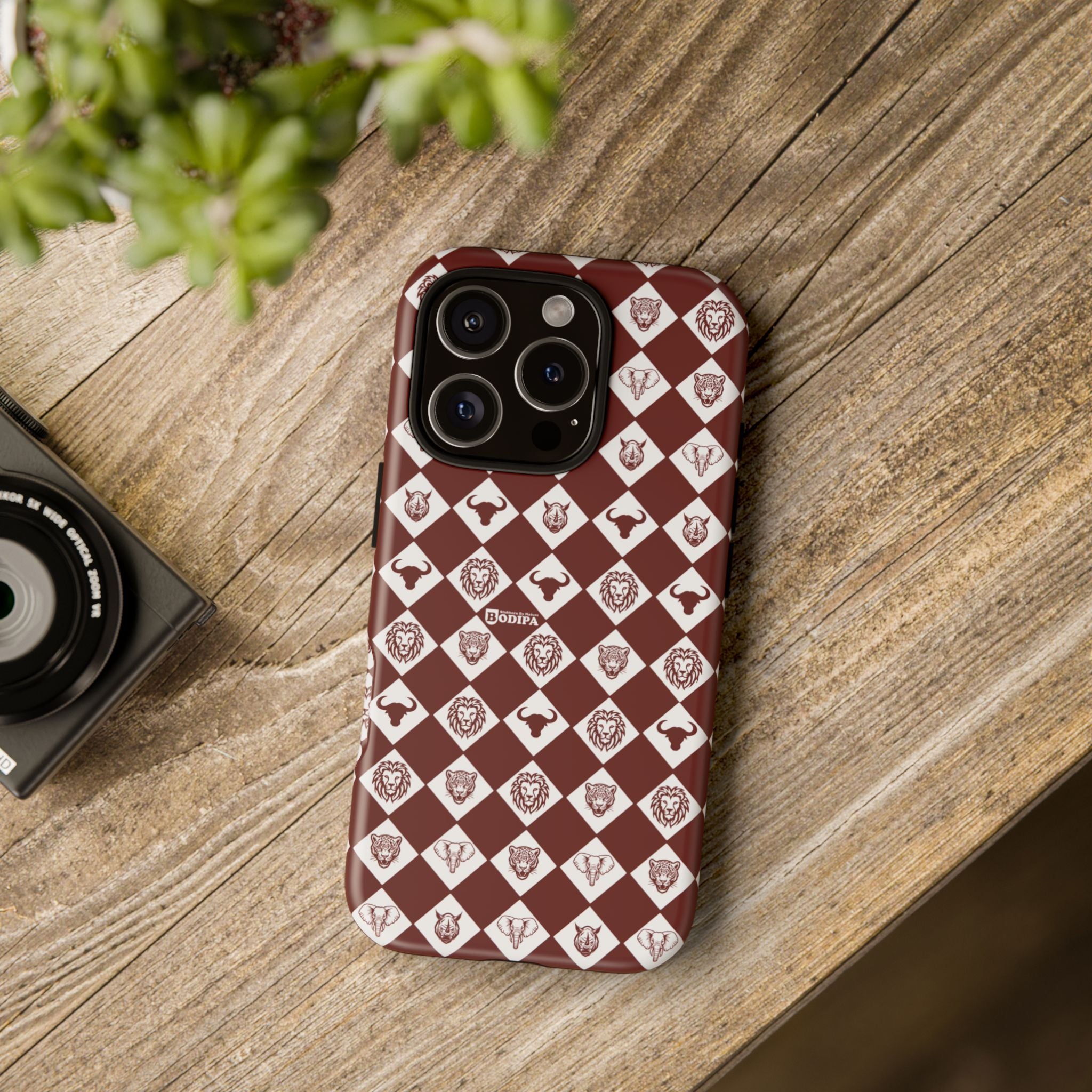 Maroon Pattern Phone Case