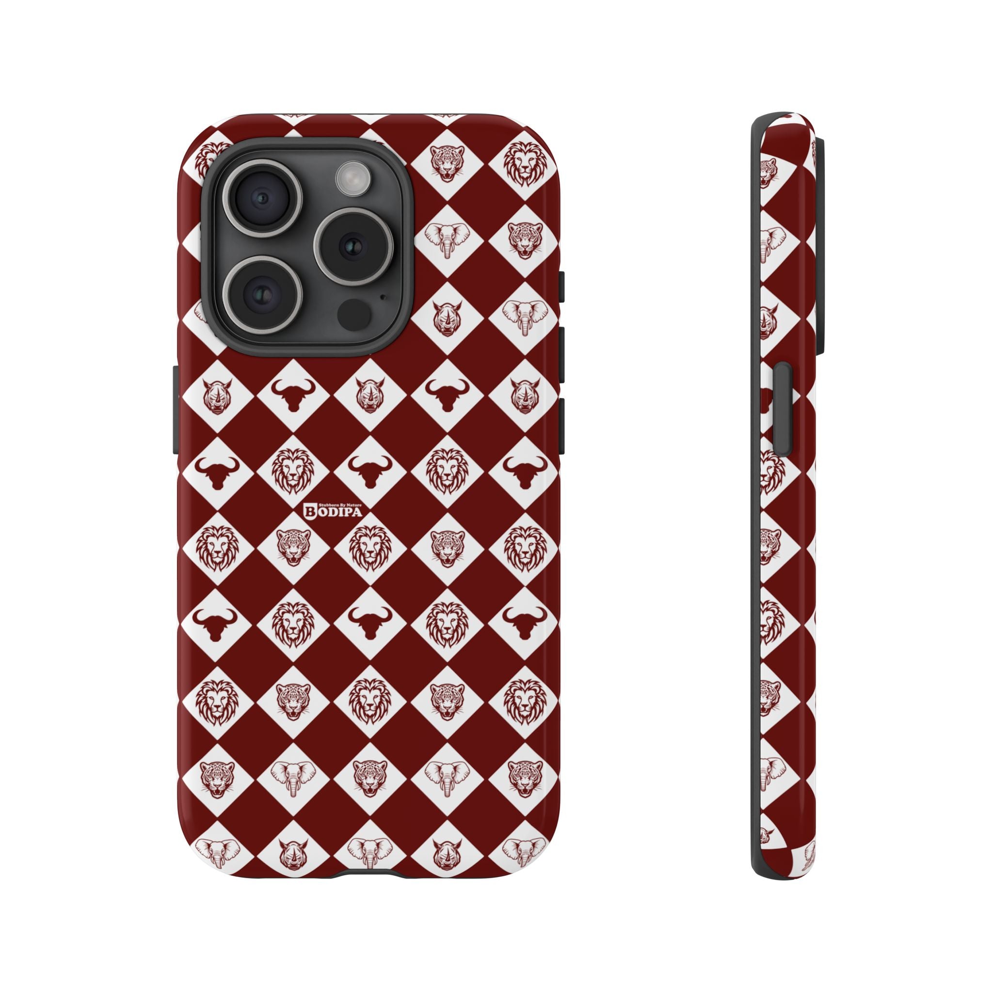 Maroon Pattern Phone Case