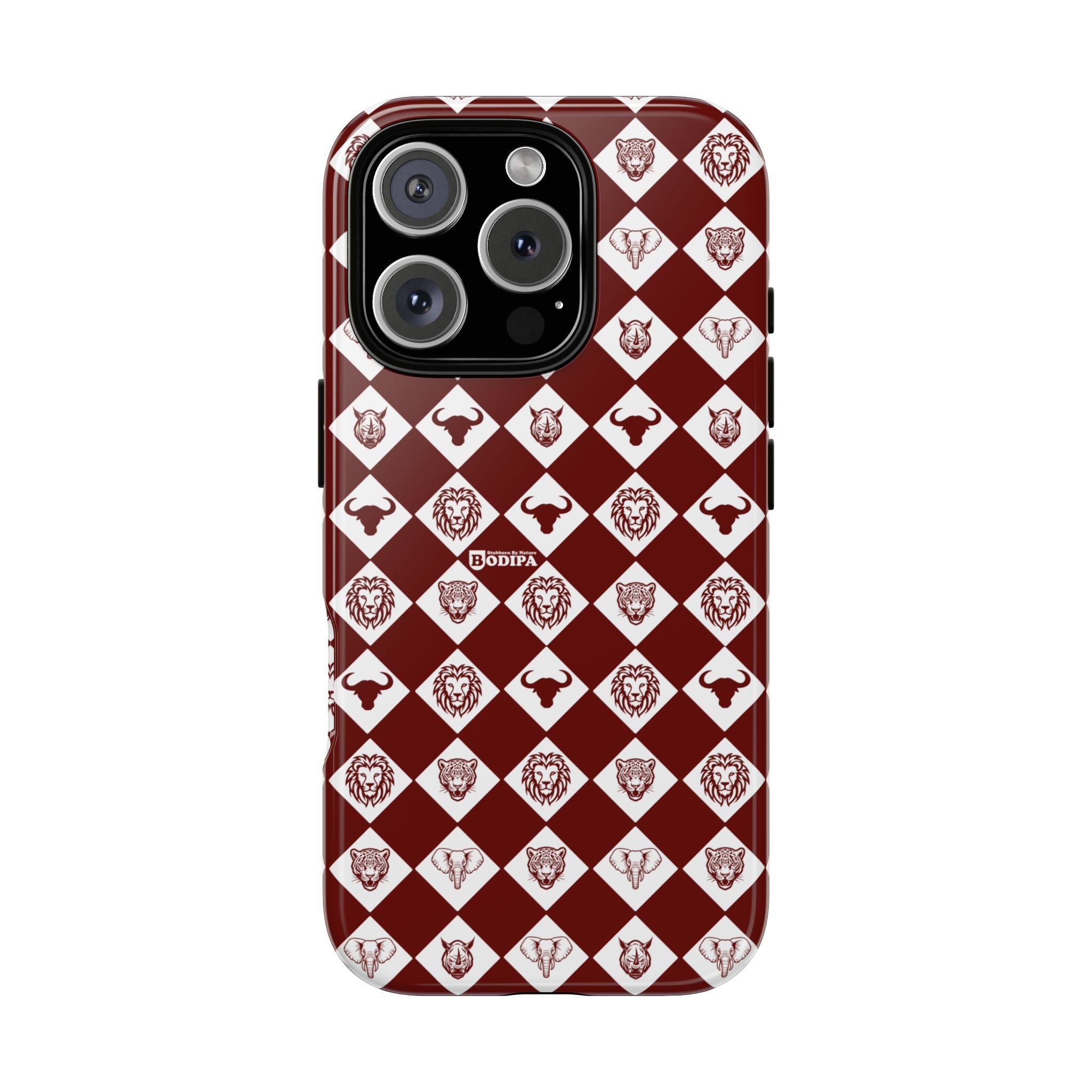 Maroon Pattern Phone Case