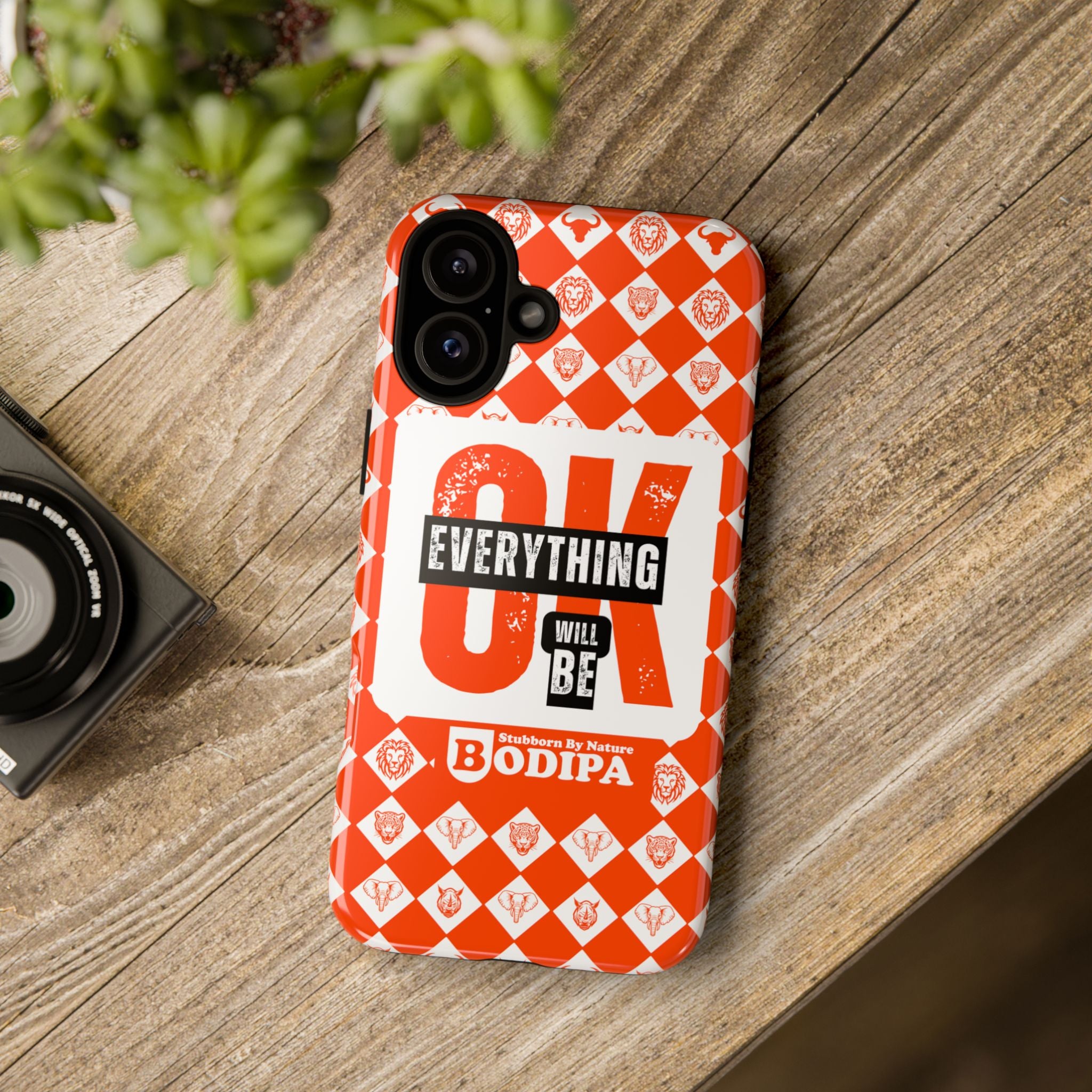 Orange Everything Will Be OK Phone Case