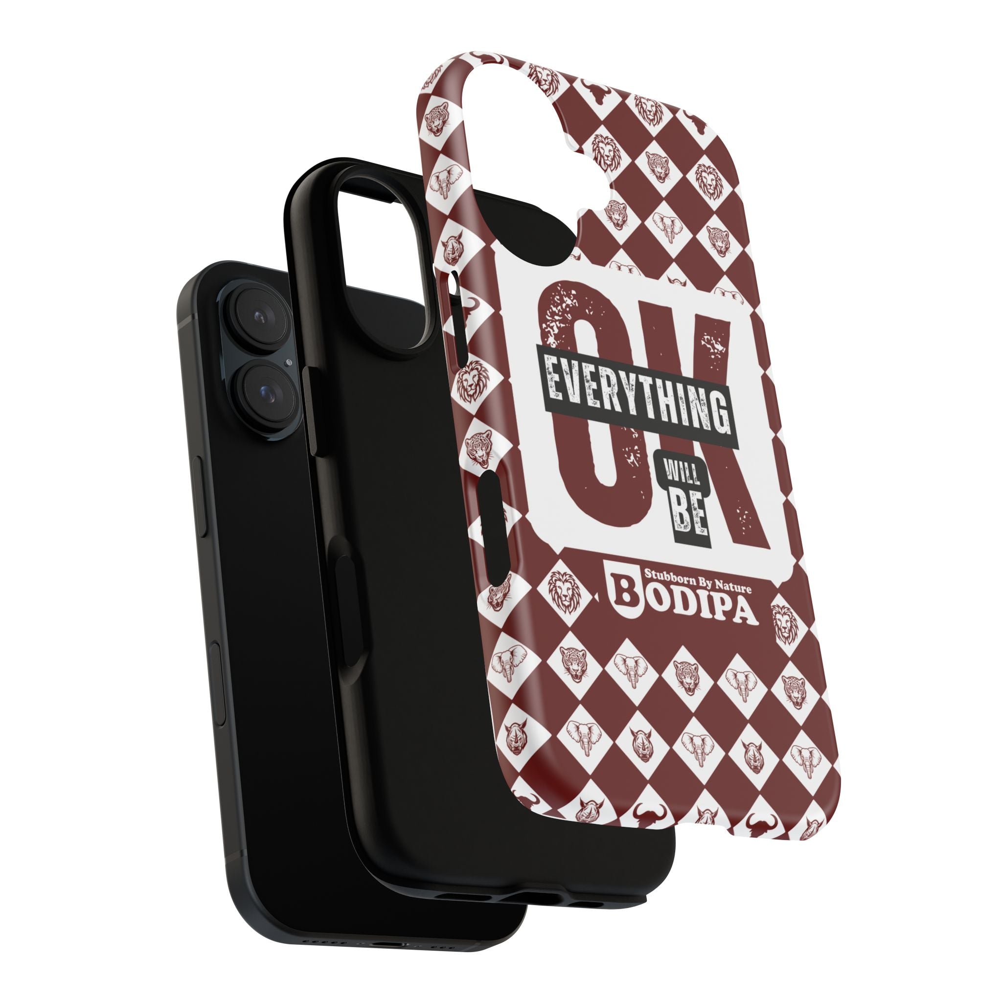 Maroon Everything Will Be OK Phone Case