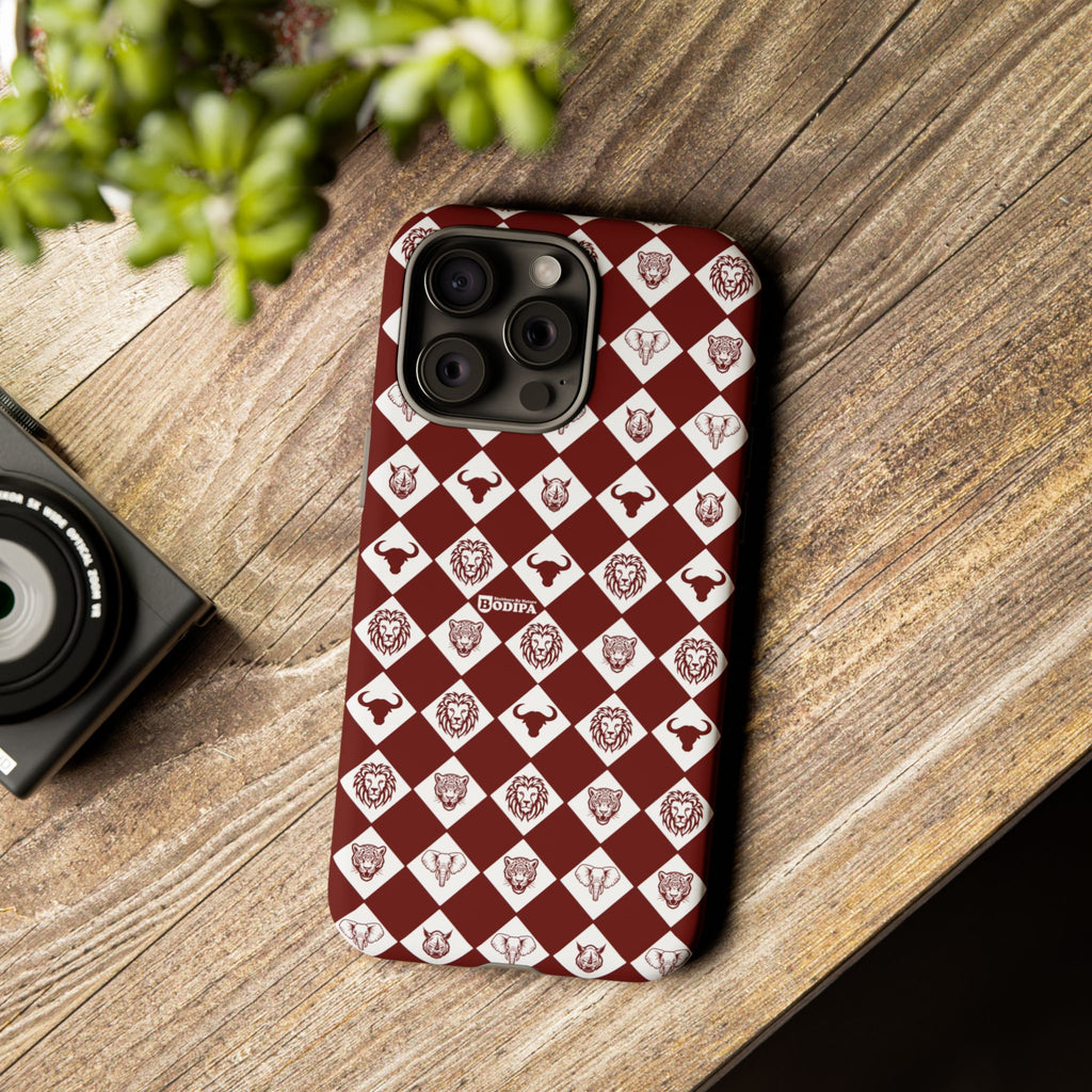 Maroon Pattern Phone Case