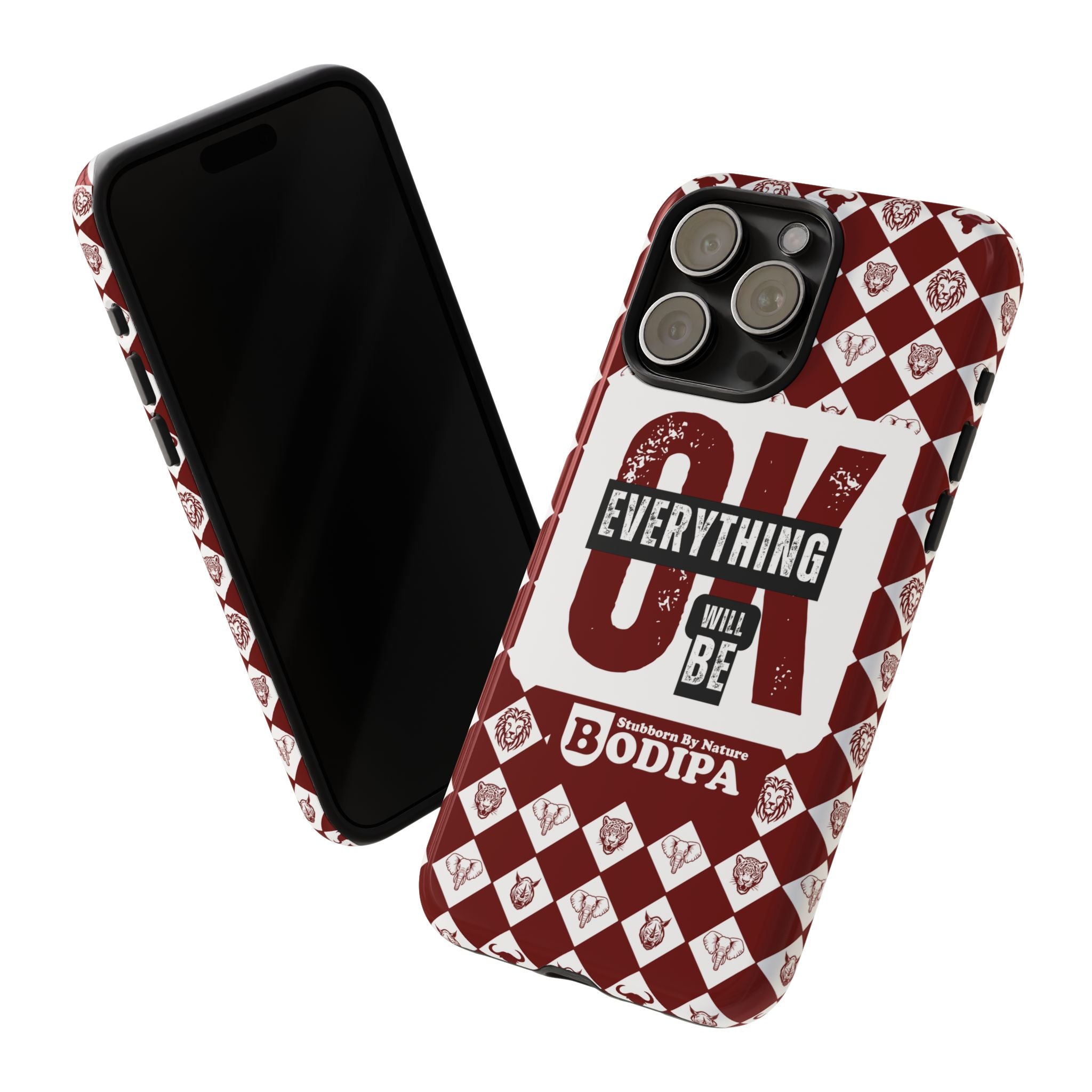 Maroon Everything Will Be OK Phone Case