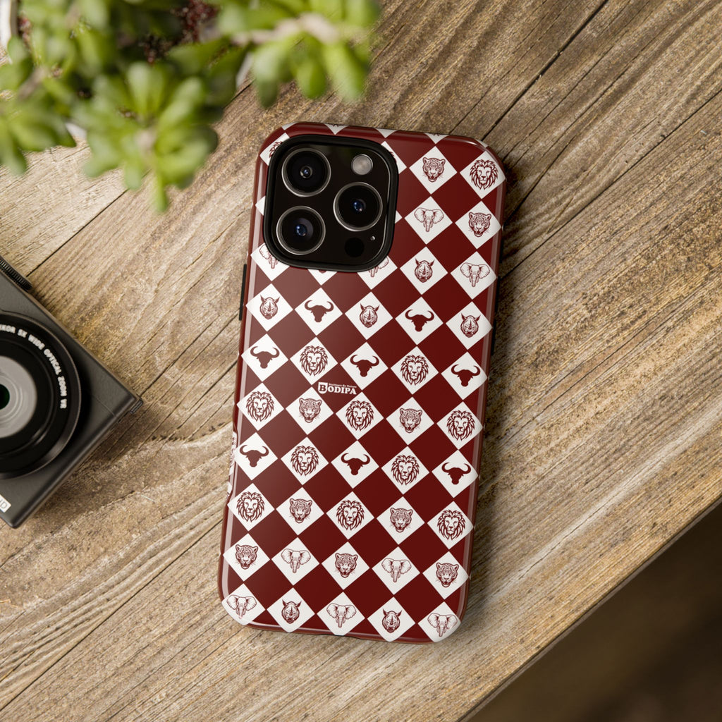 Maroon Pattern Phone Case