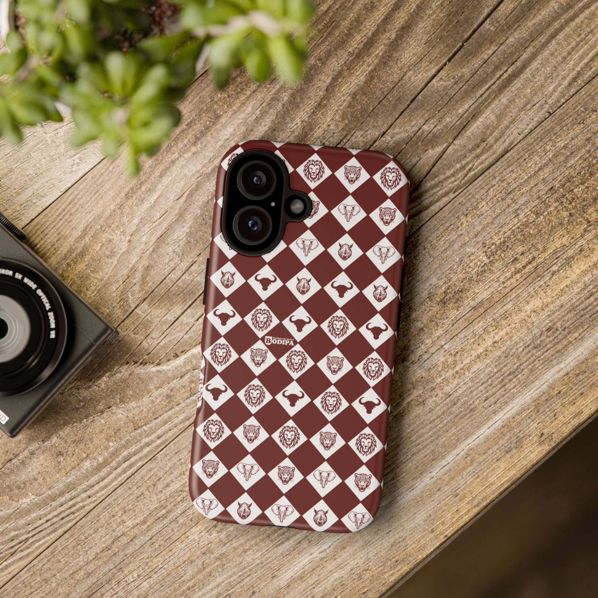Maroon Pattern Phone Case