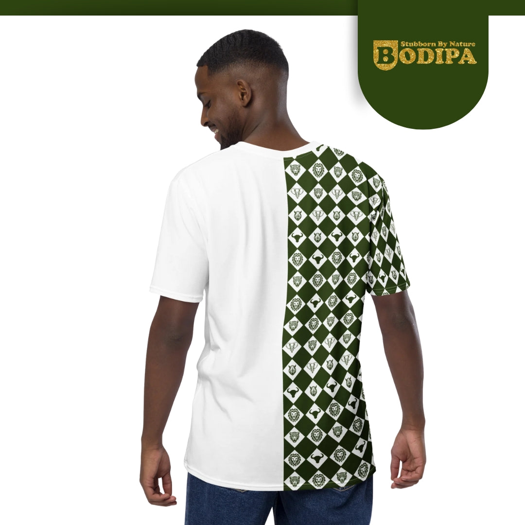 Half Green Big Five White Shirt