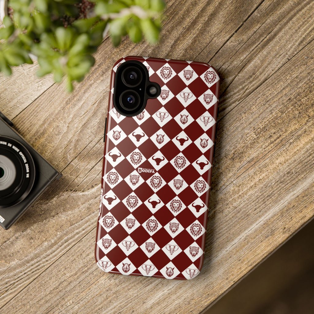 Maroon Pattern Phone Case