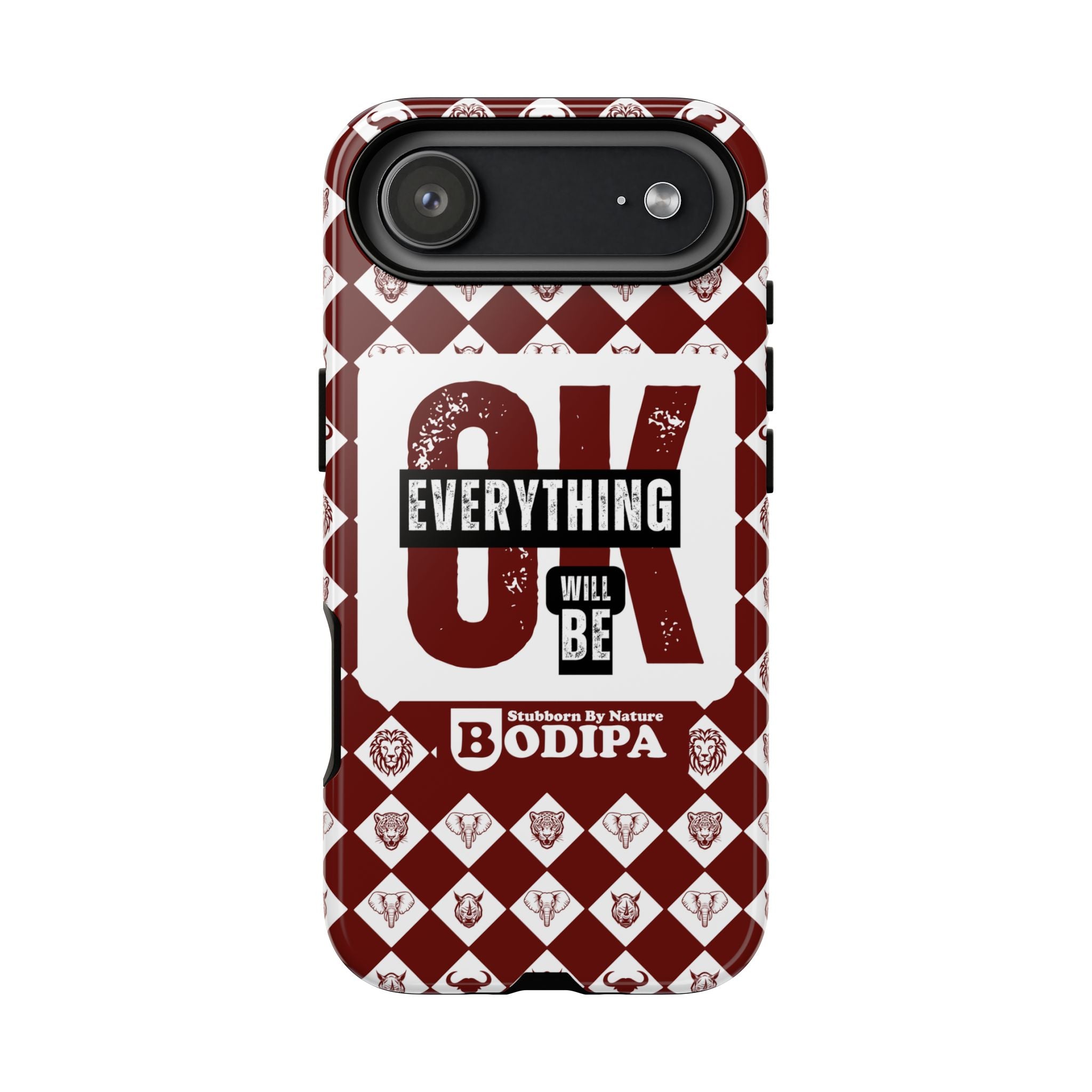 Maroon Everything Will Be OK Phone Case