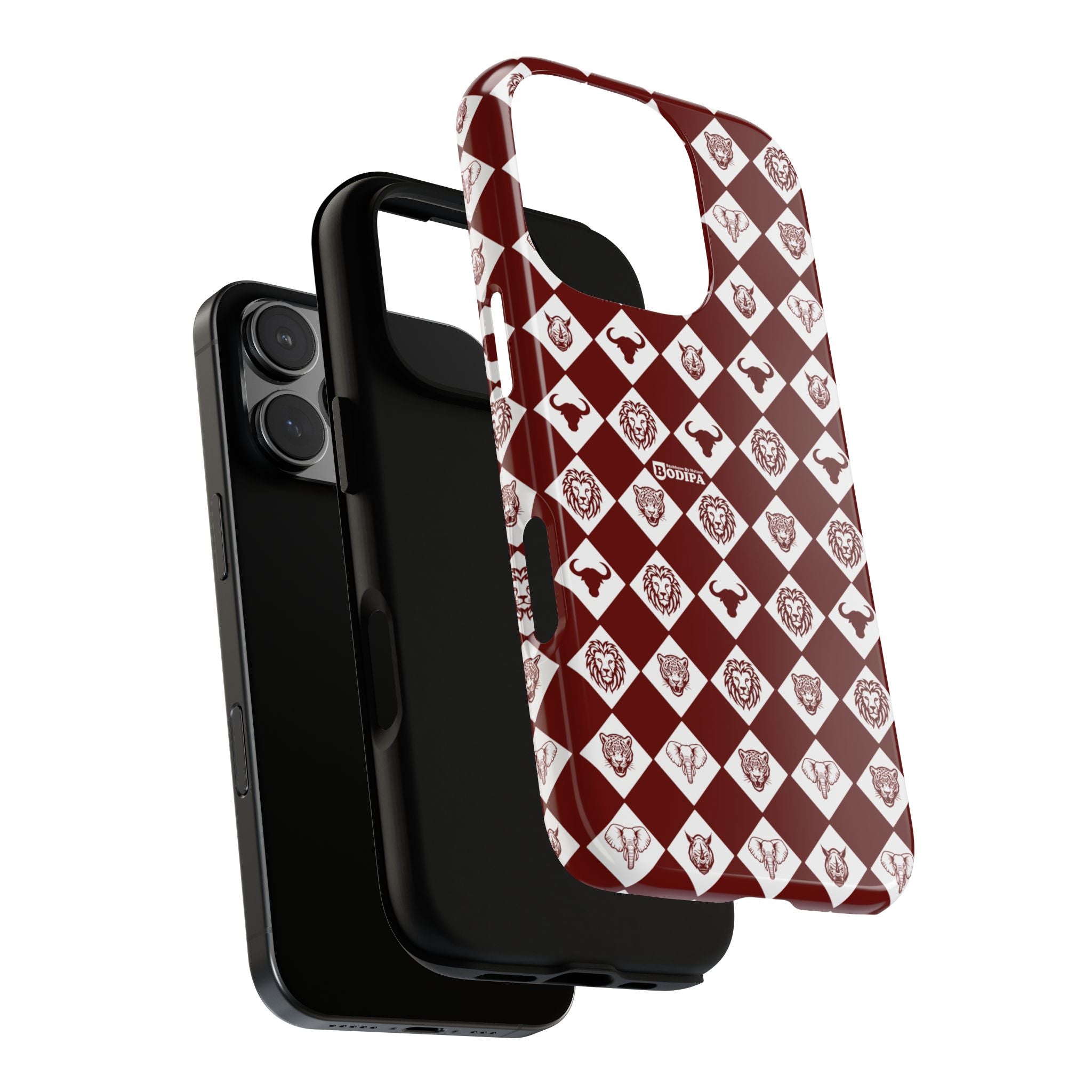 Maroon Pattern Phone Case