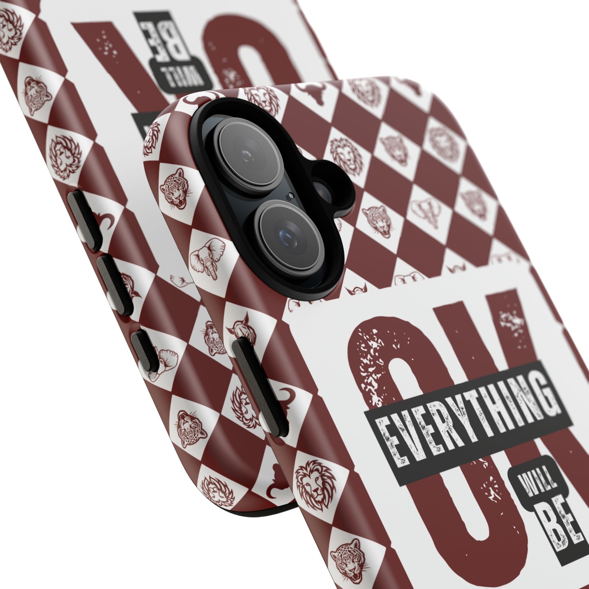 Maroon Everything Will Be OK Phone Case