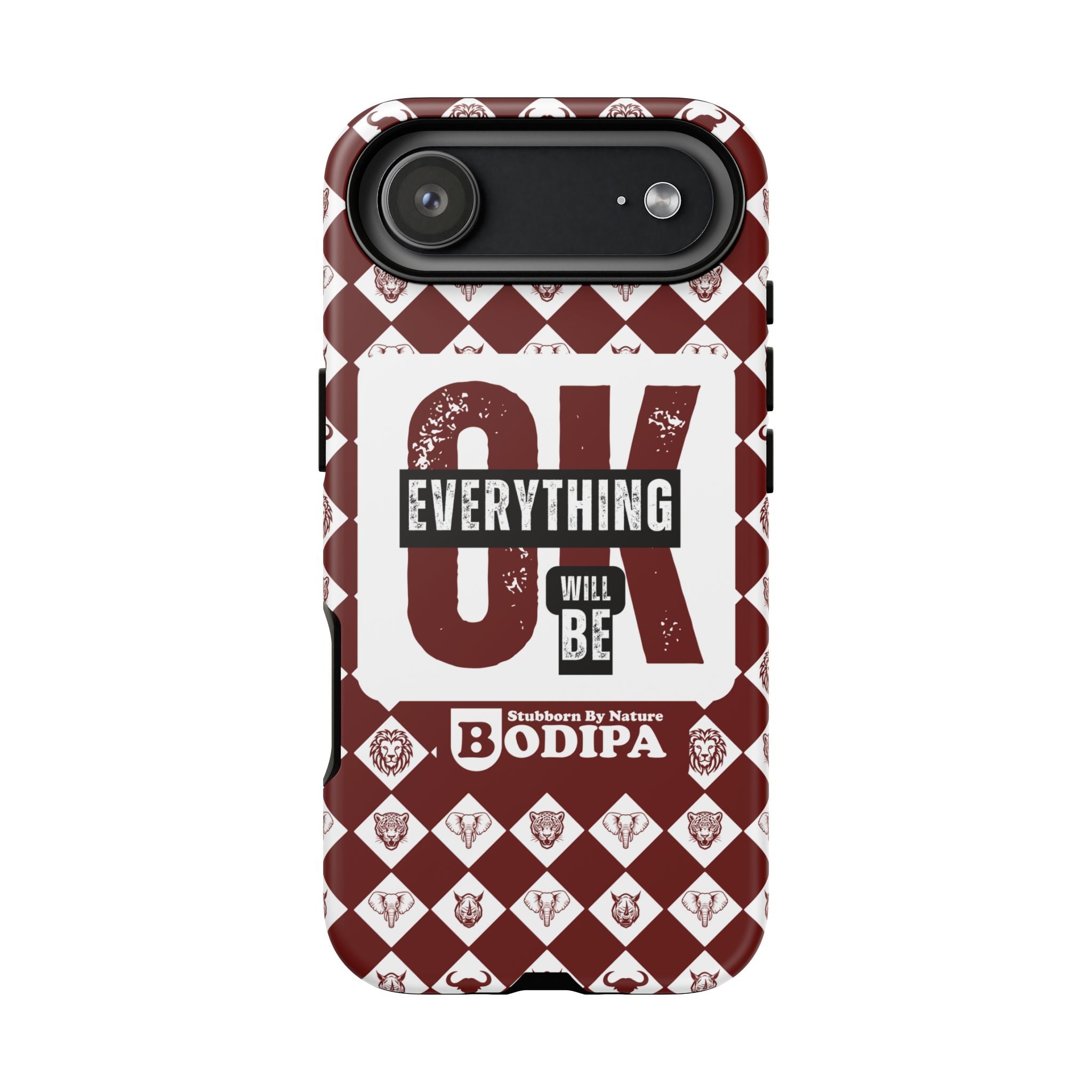 Maroon Everything Will Be OK Phone Case
