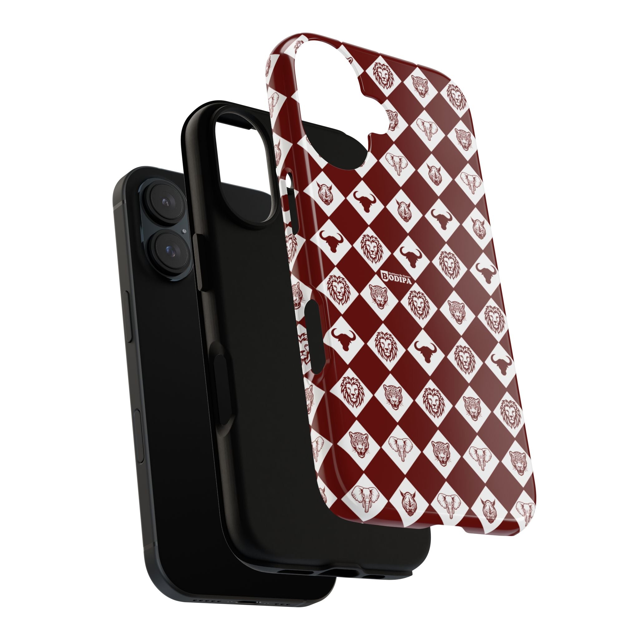 Maroon Pattern Phone Case