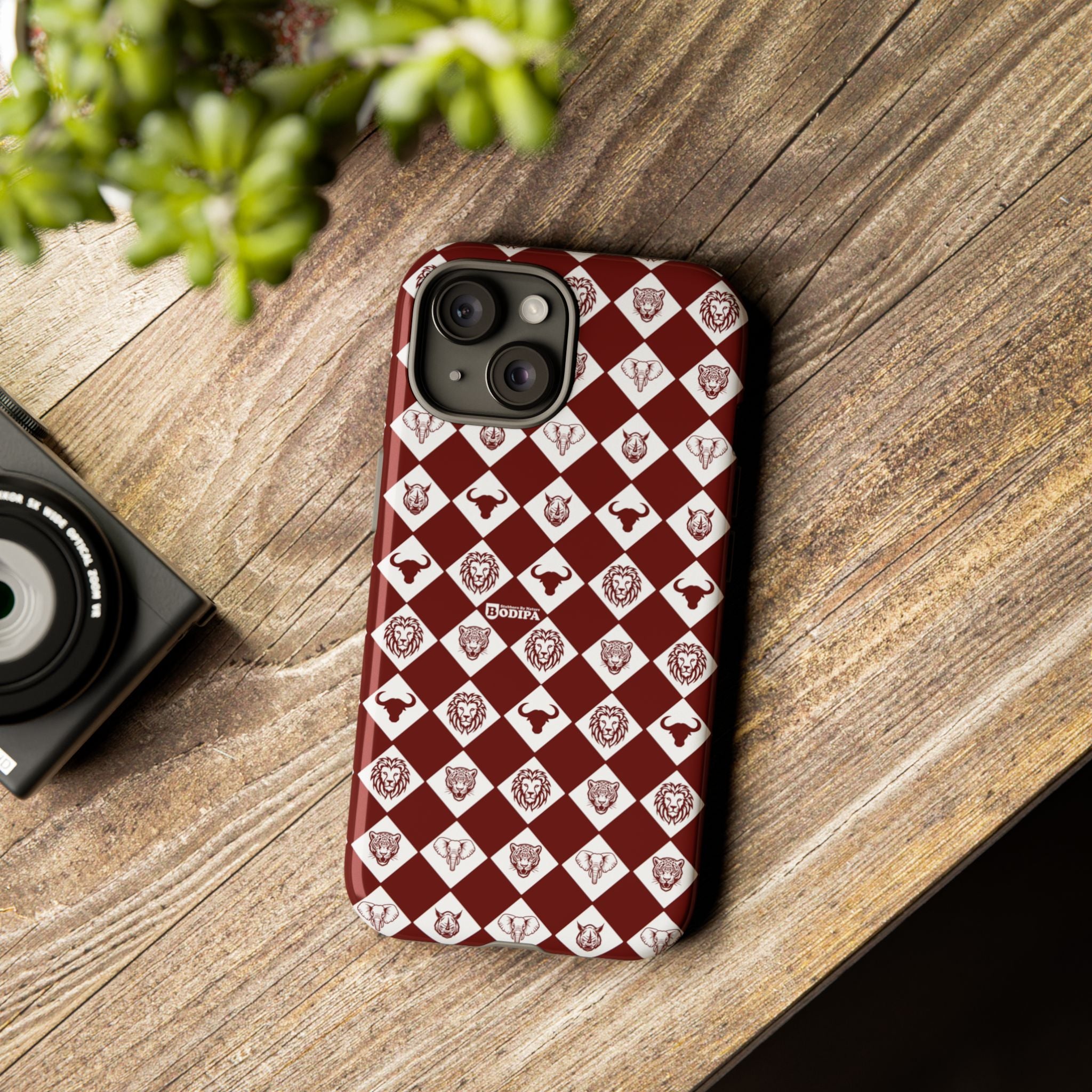 Maroon Pattern Phone Case