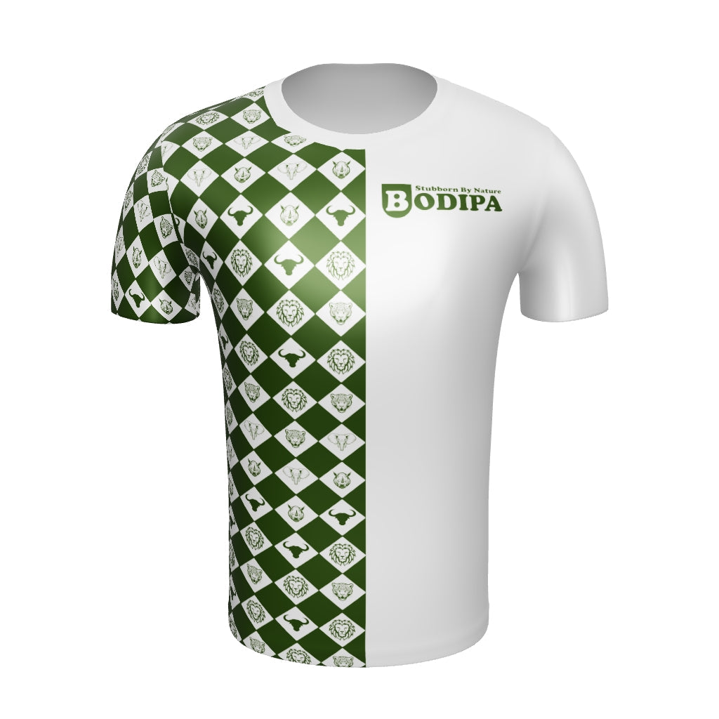 Half Green Big Five White Shirt